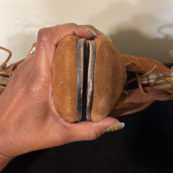 Carritz exposed lace up Oona booties in Rust suede 38/US 8 - Picture 6 of 13